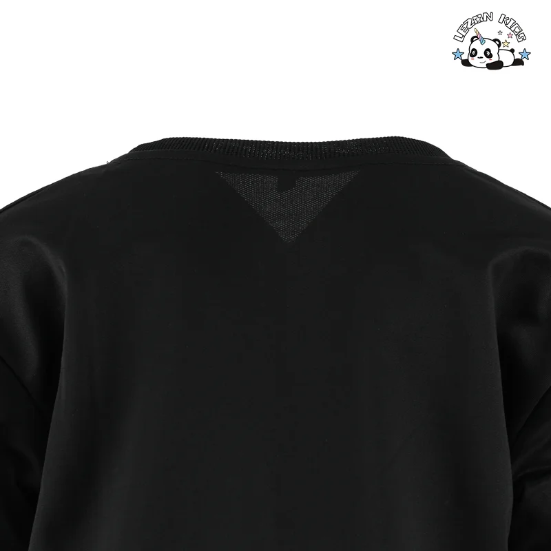 LEZONKIDS - Chegada de Roupas de Meninos com Mangas Listradas Longas e Camisa Oversize Conjuntos de Roupas para Meninos de 6 a 12 Anos